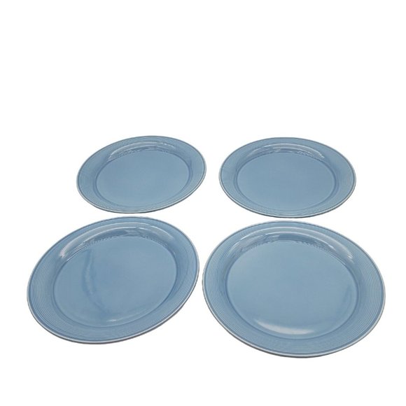 VTG Nancy Calhoun Serving Platter Plates Light Blue‎ 12” Set of 4 - Picture 5 of 8